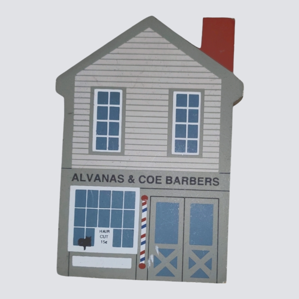 649- Cat's Meow 1995 series  Alvanas and Coe Barber shop retired Dec 2000
